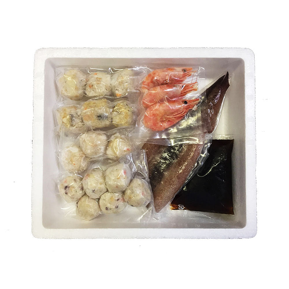 北海道 海鮮つみれ鍋 Aセット(かに入×3、えび入×3、とりごぼう×3、たこ入×6、海老×3、いか×1) 商品画像