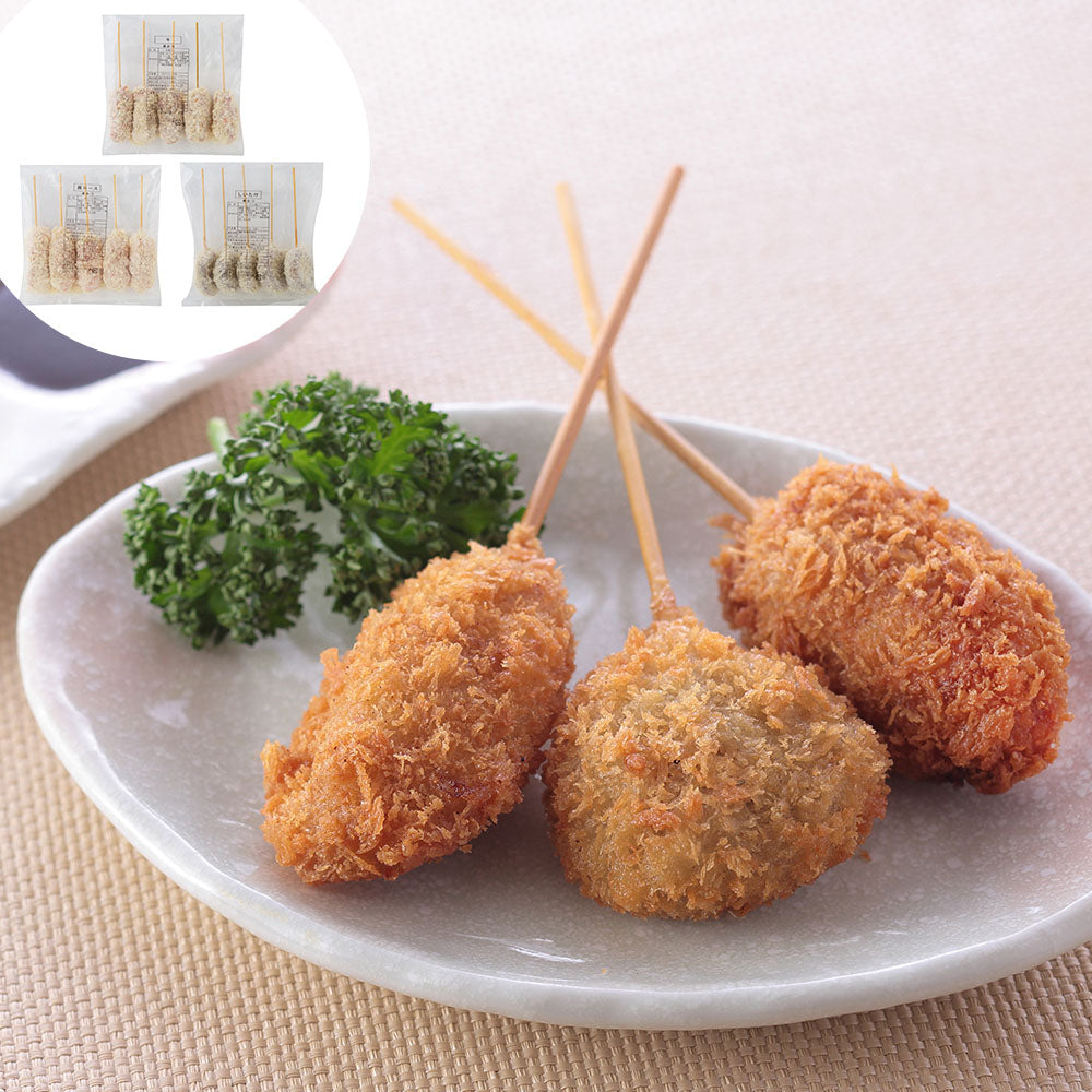 大阪名物 串カツ 3種15本セット 商品画像・盛り付け例