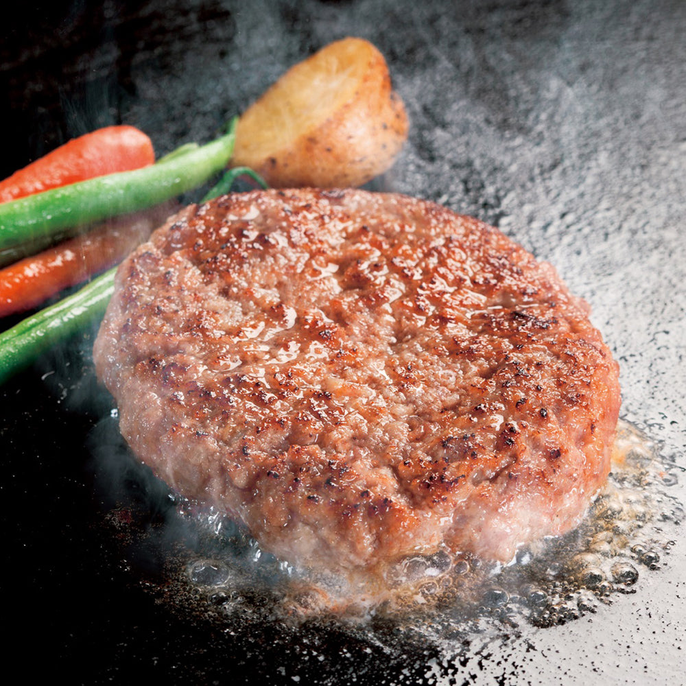 三重 松阪牛入り 生ハンバーグ 120g×3個 商品画像・盛り付け例