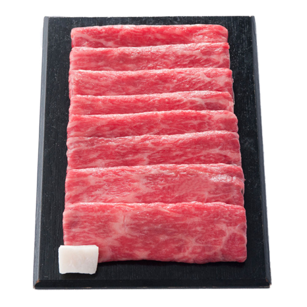 岩手 前沢牛 肩ロースすき焼き用 400g 商品画像・盛り付け例