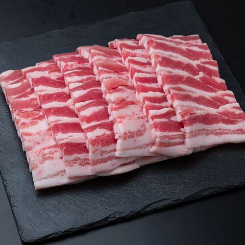 山形豚 バラ焼肉用 500g 商品画像・盛り付け例